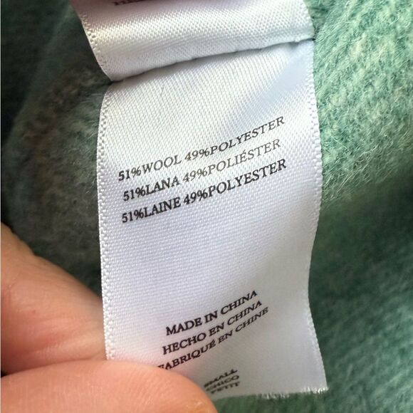 Rails Connie Herringbone Wool Oversize Shirt Jacket Shacket Small Kelly Green - Picture 8 of 9